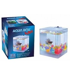 Mini Acuario Acrílico Aqua Box Betta 1.3 l con Iluminación Led 