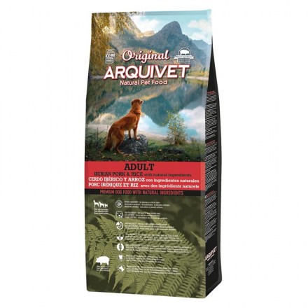 Arquivet-Original - Adult - Pienso para perros adultos - Cerdo Ibérico y arroz - 12 Kg