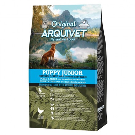 Arquivet-Original - Puppy Junior - Pienso para perros cachorros, jóvenes y madres gestantes o lactancia - Pollo y arroz - 3 kg