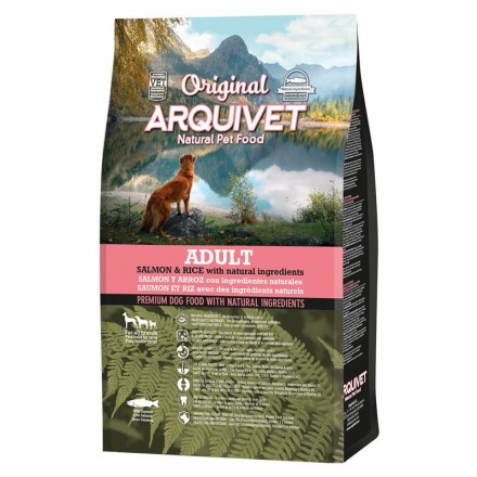 Arquivet-Original - Adult - Pienso para perros adultos de todo tipo de razas - Salmón y arroz - 3 kg