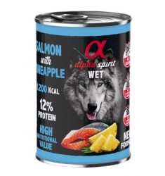 Alpha Spirit Grain Free Salmon y Piña 400gr [Bliste de 6 unidades) Comida húmeda para perros