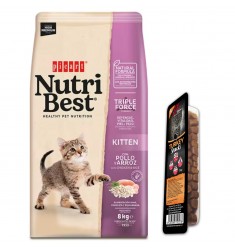Nutribest Kitten Pollo Y Arroz 8 Kg + Snacks 35gr Picart