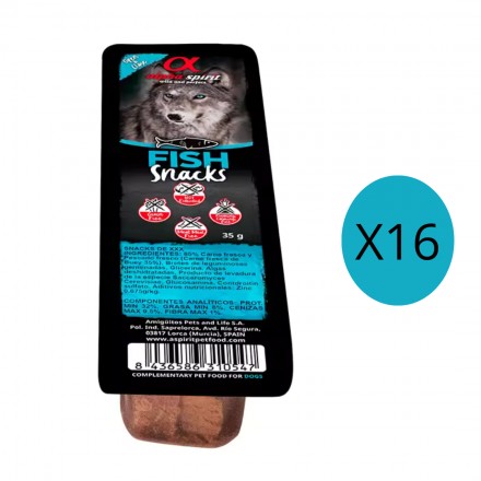 Alpha Spirit Snack para Perro de Pescado (35gr) (Caja de 16 unidades) Comida y golosinas para perros