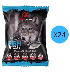 Alpha spirit Snacks para Perro de Pescado 50g (Caja 24 unidades) Comida y golosinas para perros