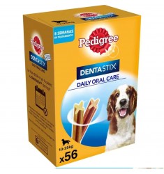 Dentastix Snack Dental para la Higiene Oral de Perros Medianos (1 Pack de 56ud)